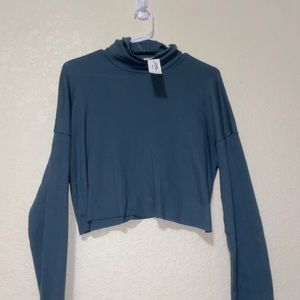 Blue long sleeve crop top!
